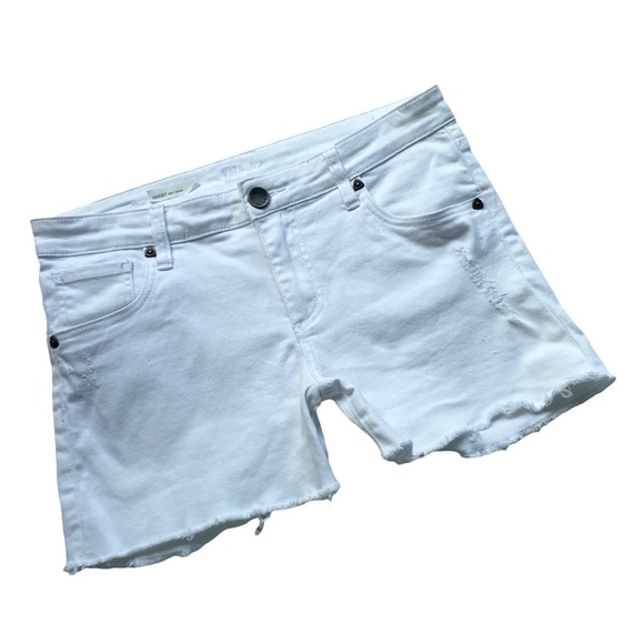 Kloth Shorts Gidget Frey White Denim 